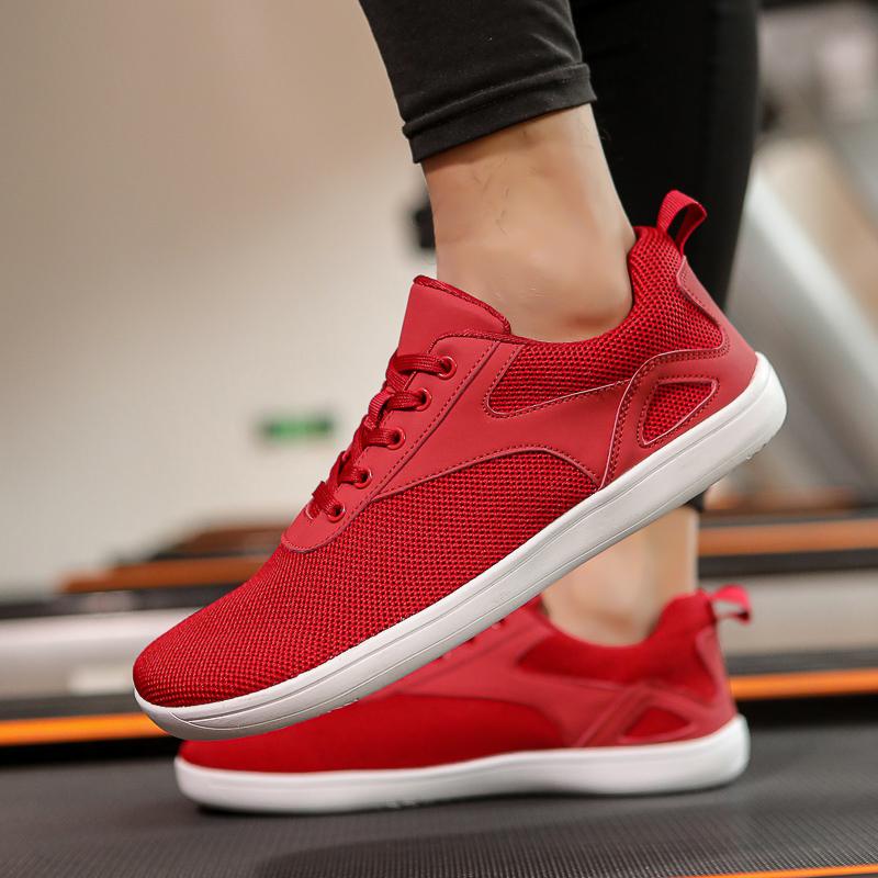 Breathable Mesh Cross-training Sneakers Minimalist Outdoor Walking Shoes Wide Toe Sports Shoes Non-slip Jogging Flats