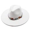 British Style Hat 9.5Cm Large Edge Woolen Top Hat Men'S And Women'S Warm Fringed Jazz Hat