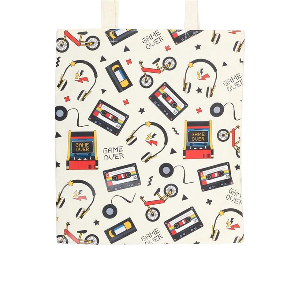 Something Different 80s Retro Print Polycotton Tote Bag