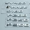 EV400 I-PACE D140 D180 D250 P200 P250 P300 P340 P350 P380 Lettres Chiffres Coffre de Voiture Emblème Plaque Nom Logo Autocollant Noir Chrome