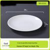 11-inch White Ceramic Shallow Round Plate