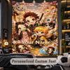 Personalized Wall Tapestry,Demon Slayer Custom Printed Name, Fabric Wall Art For Indoor Room Backdrop
