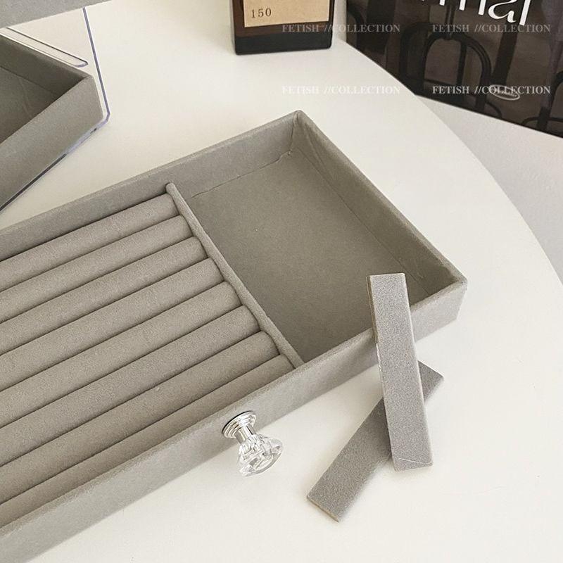Jewelry Storage Box, Anti-oxidation Earrings, Stud Earrings, Necklace, Flannel Acrylic, High-end Exquisite Jewelry Box Artifact