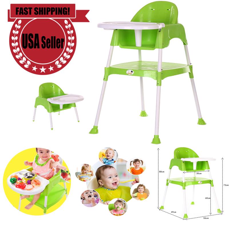Buy Multi Functional Baby Kids High Chair Adjustable Table Seat Toddler Feeding Highchair (Green