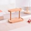 Wood Key Storage Shelf for Apartments and Workspaces 2-Tiers Desk Jewelry Display Rack Efficient Entryway Keys Holder