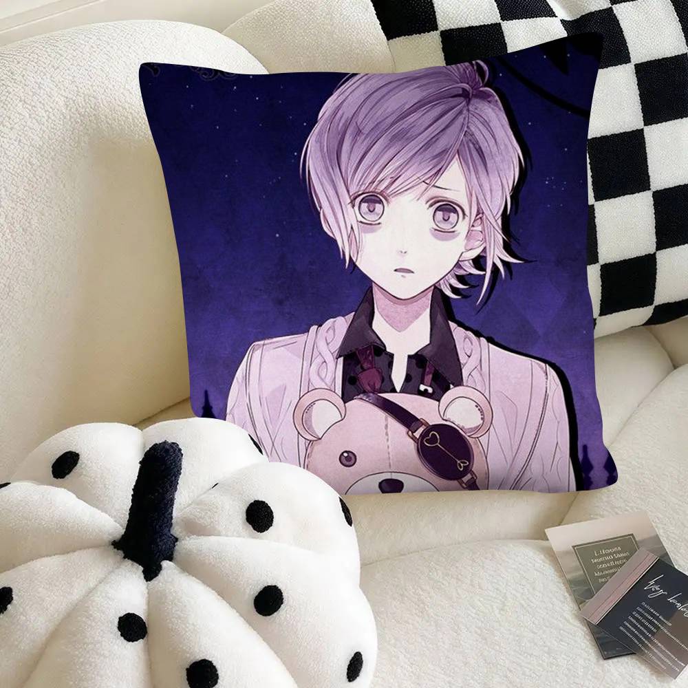 Sakamaki Kanato Otome Game DIABOLIK LOVERS Pillow Case Square Pillow Bedroom Sofa Leisure Comfort Cushion Car Home Decoration