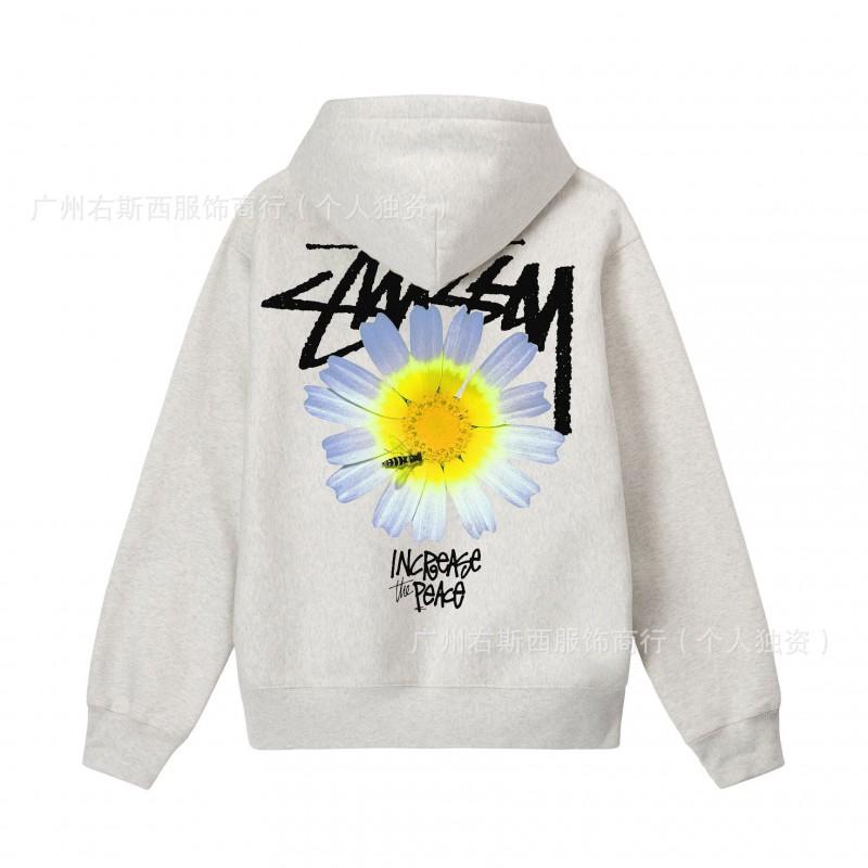 Stussy iedvesmots augstākās kvalitātes kokvilnas hūdijs