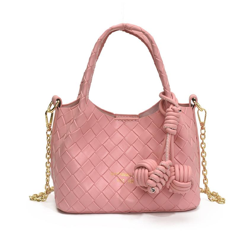 IELGY Woven Pattern Commuter Casual Large Capacity Simple Portable Shoulder Messenger Bag