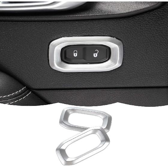 RT-TCZ Carbon Fiber Interior Door Lock Switch Cover Trim Frame Decoration Interior Accessories Compatible with Jeep Wrangler JL JLU & Gladiator JT