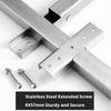 Stainless Steel Square Tube Fitting 40 x 40 mm Bolt Lock Joint for No Weld Frame Building, DIY Supports and Shelving Y5GB