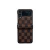 Checkerboard Retro Suitable for Samsung Zflip3/4 Mobile Phone Case Folding Screen Fashionable Flip Anti-fall Protection Case