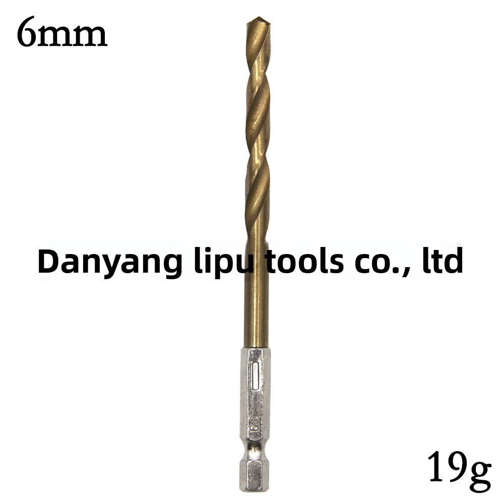 Set 13 Piese Burghie elicoidale cu coadă hexagonală placate cu titan 1,5 6,5 mm pentru mașină de găurit electrică, șurubelniță și șurubelniță pneumatică