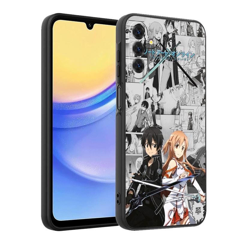 S-Sword O-Online SAO Anime Soft Phone Case for Samsung A17 A37 A57 A16 A26 A36 A56 A15 A25 A35 A55 A14 A24 A34 A54 A13 A23 A33 A