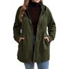 Damen einfarbiger Hoodie mit Wellenstich und aufgesetzter Tasche, lockere lässige Langarm-Herbst-Winter-Oberteile