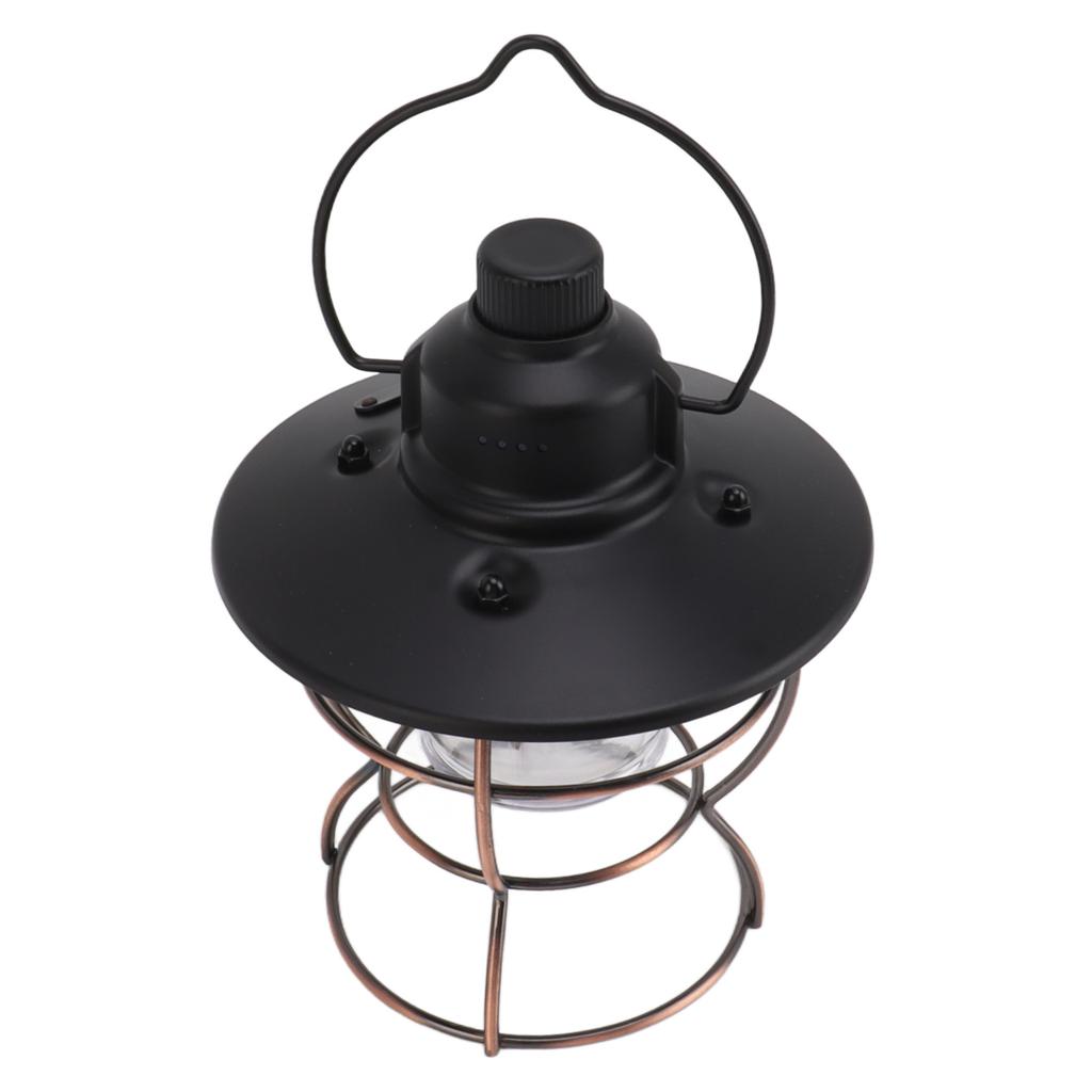 LED Camping Lantern Portable 3 Light Modes USB Charge Stepless Dimming LED Vintage Lantern for