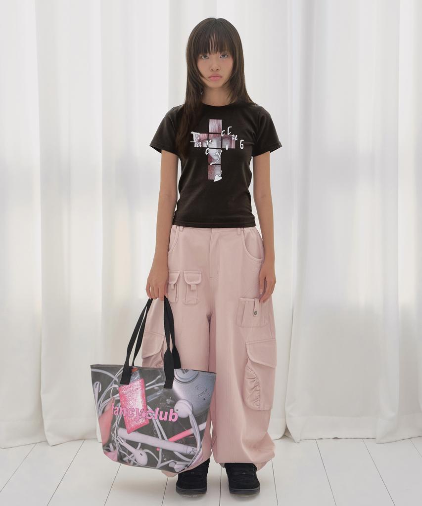 FANCY CLUB Cross Kira Tee (Black) F26Qb054