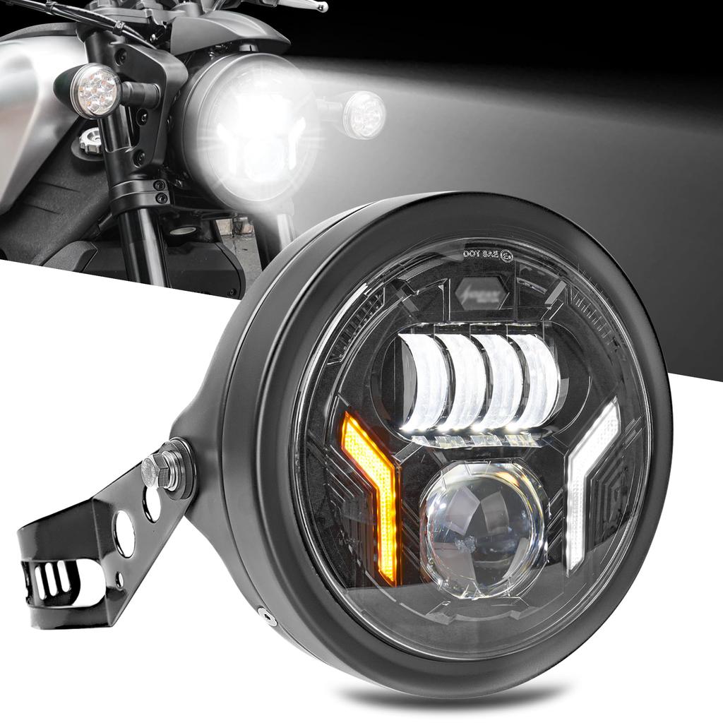 VANCROSER 7" LED Headlight with Steering Lamp Function
