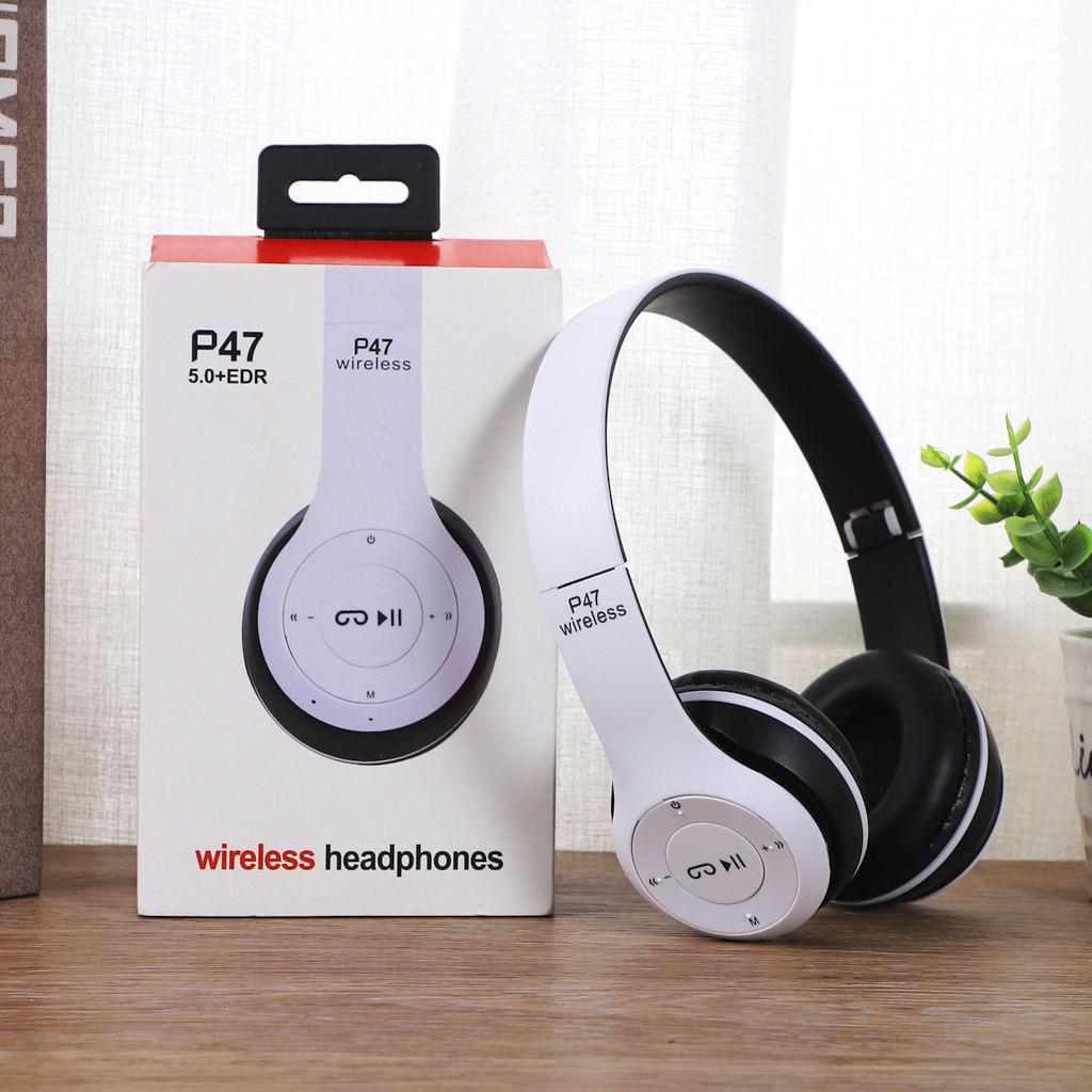 P47 Foldable Over-Ear Wireless Bluetooth Headphones