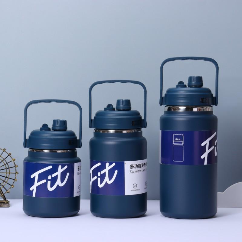 Stainless Steel Vacuum Insulated Travel Water Bottle With Handle 1500ml 2000ml 2500ml Outdoor Camping Gym Car Home