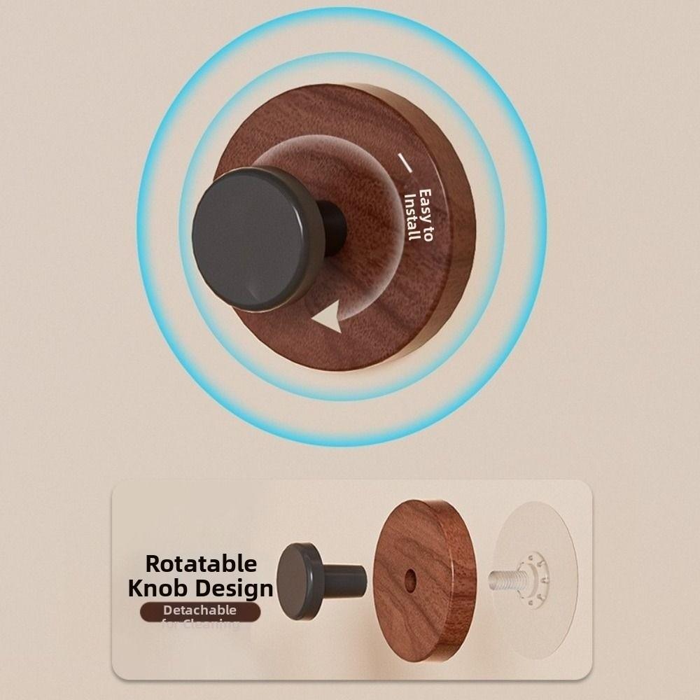 12pcs No-Drill Design Imitation Wood Door Hook Wall-Mounted Self-adhesive Key Holder Removable Vintage Storage Rack Kitchen