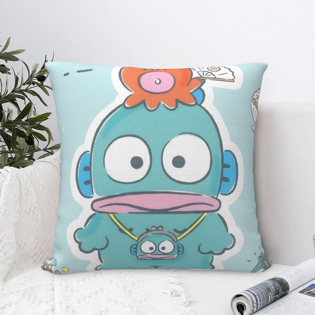 Hangyodon Cute Cartoon Pillowcase Soft Polyester Cushion Cover Gift Pillow Case Cover Home Square 45X45cm