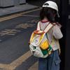 Color Matching 2 Sizes Parent-Child Bags Large Capacity Korean Style Drawstring Schoolbag Nylon Multi-Pocket Kids Backpack