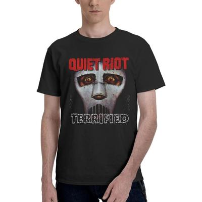 KKVEE Men's T-Shirt Quiet Riot Cotton Tee Crew Neck T Shirt Jersey T Shirt