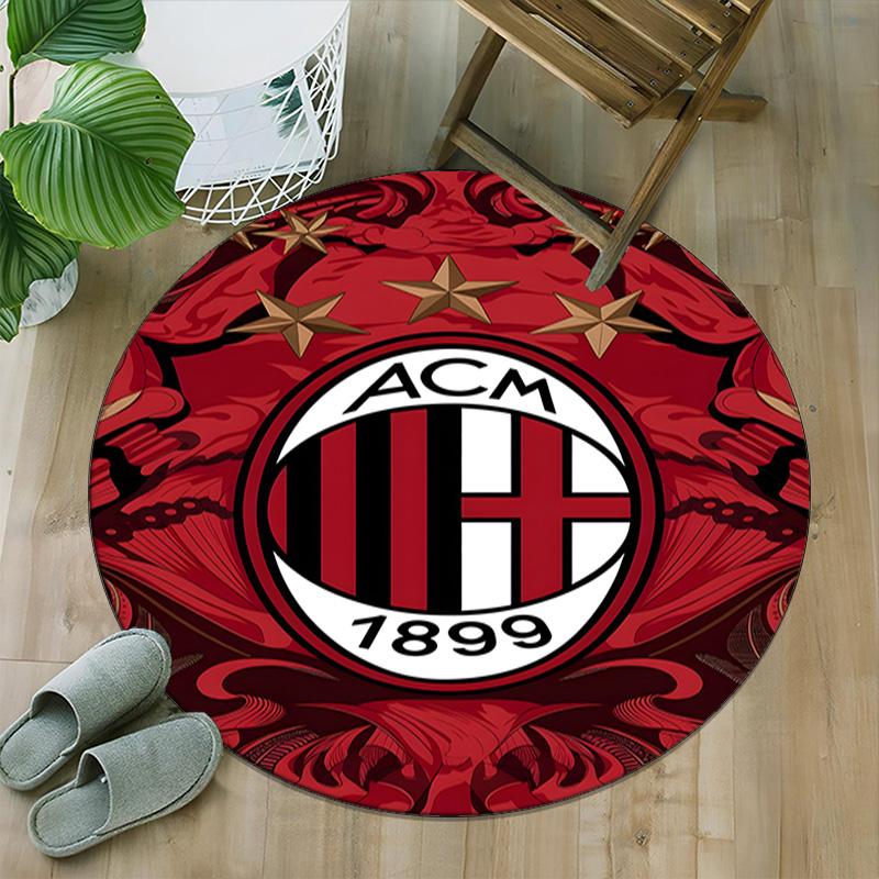 1pc A-AC Milan Carpet, Round Rug, Comfortable, Suitable for Entryways, Living Rooms, Office, And Bedrooms, Christmas Decoration