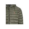 Polo Ralph Lauren Ss23 Solid Color Logo Embroidered Long Sleeve Hooded Down Jacket Men jackets Olive 710829156-007