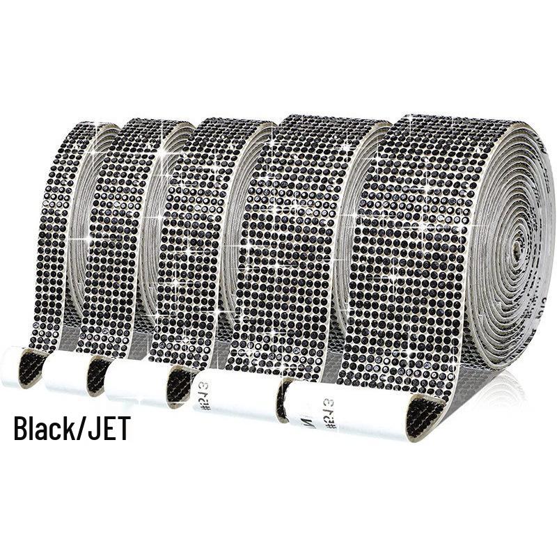 

Самоклеящаяся белая стразовая полоса для одежды, обуви, сумок и DIY аксессуаров 2 rows (approx. 0.4 cm wide)