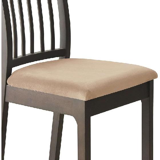 Velvet Chair Seat Covers, Stretch Seat Covers for Dining Room Dining Chair Seat Covers Soft Removable Chair Seat Cushion Slipcovers-White-Set of 2