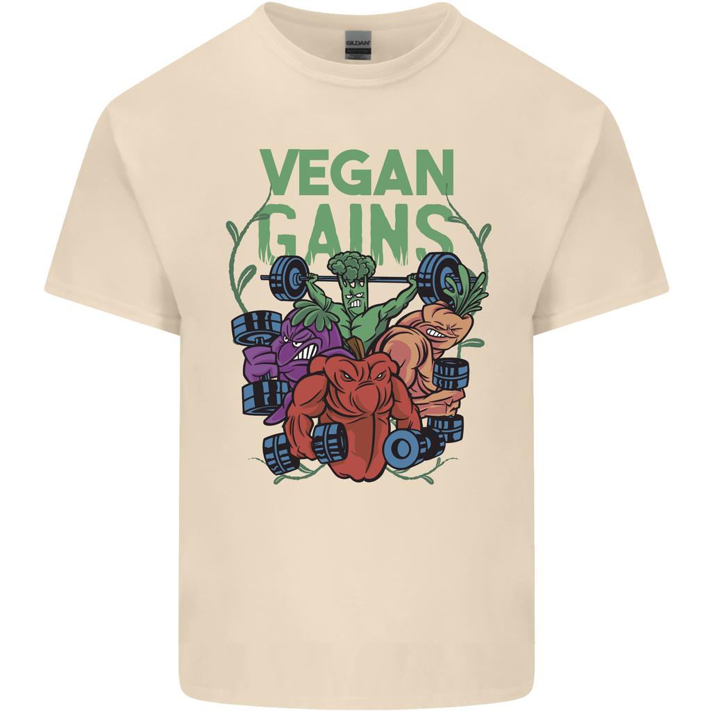 Vegan Gym Bodybuilding Vegetarian Unisexs Light Cotton TShirt