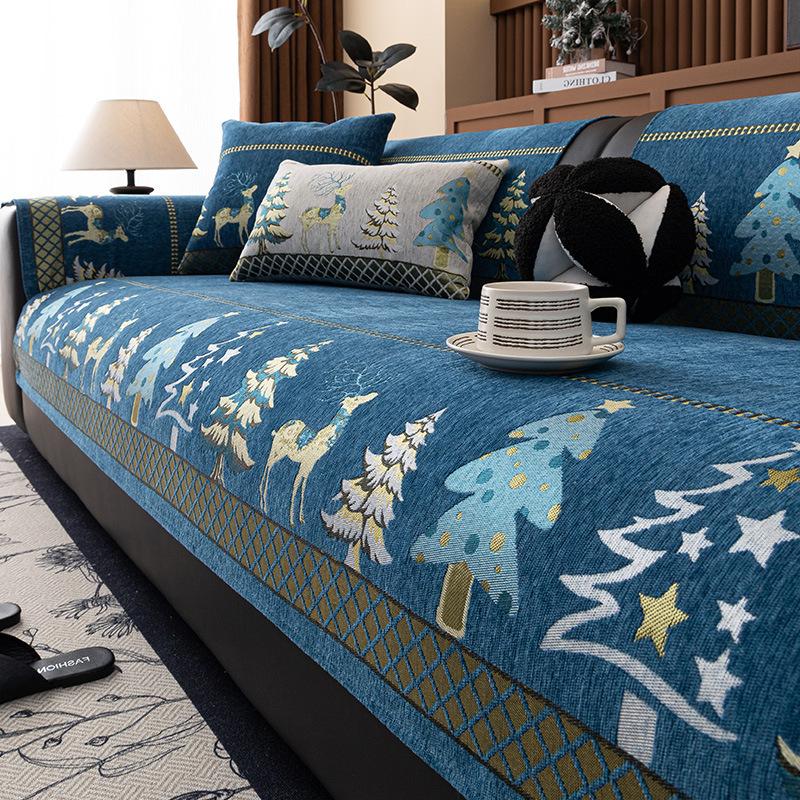 New Sofa Cushion, Universal In All Seasons, Non-Slip And Dirt-Resistant Seat Cushion, Straight Row Sofa Cover, Cloth Towel, Advanced Sense