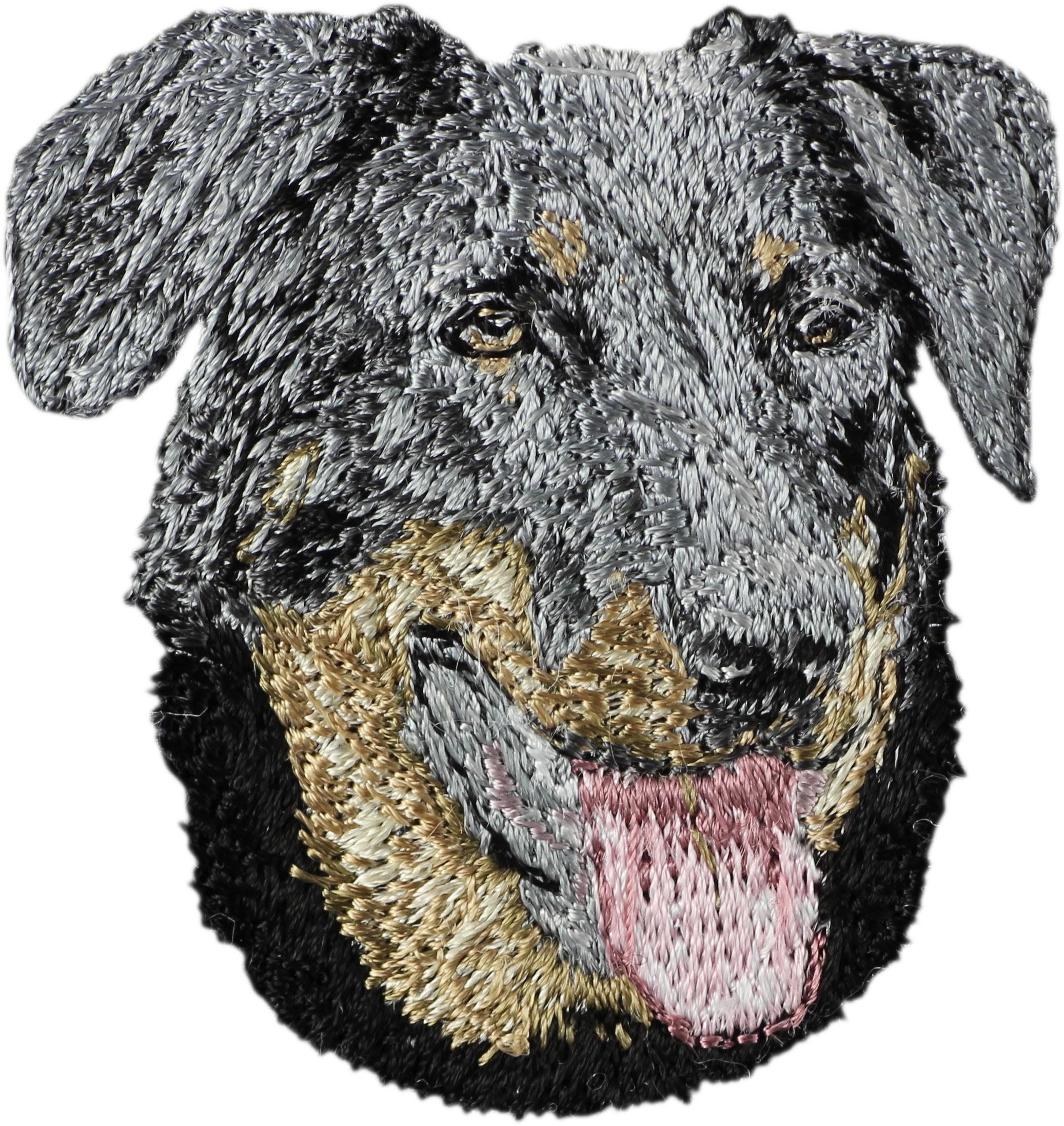 

Berger de Beauce, Beauceron, Beauce Sheep Dog - dog-shaped patch, embroidered patch, unique decoration for Art-Dog backpack різнокольорові кольору