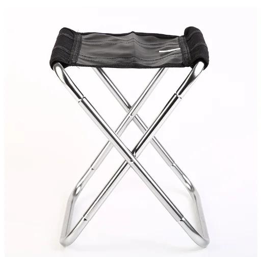 

Folding Small Stool Fishing Chair Picnic Camping Chair Foldable Aluminium Cloth Outdoor Portable Easy Carry Outdoor Furniture чёрный