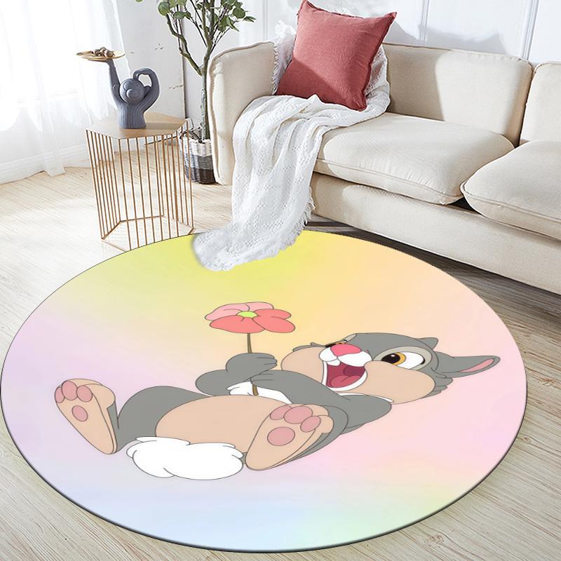 Thumper pattern round rug,Carpet Rug for Living Room Bedroom Playroom ,Non-slip Floor Mat,Holiday Gifts and Birthday Gifts.