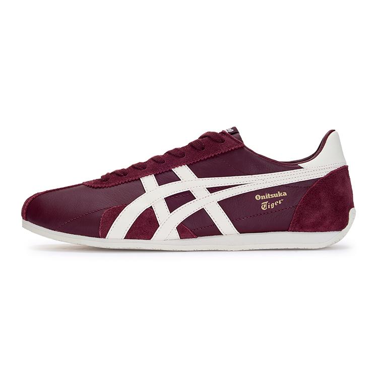 ONITSUKA TIGER Runspark Round Toe Comfortable Non-Slip Wear-Resistant Low-Top Casual Shoes Unisex Sneaker Burgundy 1183B480-600