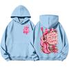 Günlük Rahat Giyim İçin Unisex Hafif Uzun Kollu Baskılı Kapüşonlu Sweatshirt