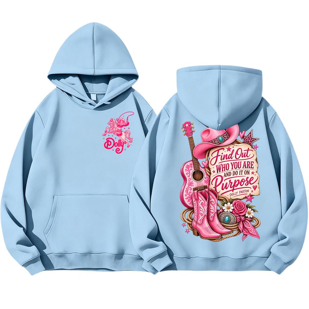 Günlük Rahat Giyim İçin Unisex Hafif Uzun Kollu Baskılı Kapüşonlu Sweatshirt