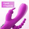 3 w 1 Dildo Wibratory Króliczek Dla Kobiety Masaż Klitorisa Koraliki Analne Zabawki Seksualne Dla Dorosłych Stymulacja Punktu G Kobiecy Masturbator
