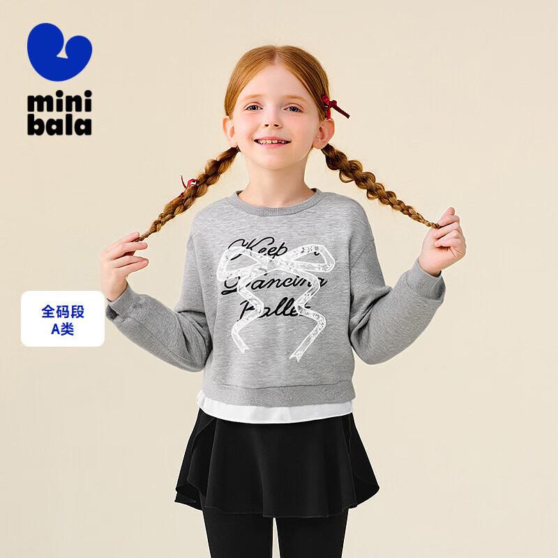 Mini Balabala Girls' Casual Crewneck Sweatshirt