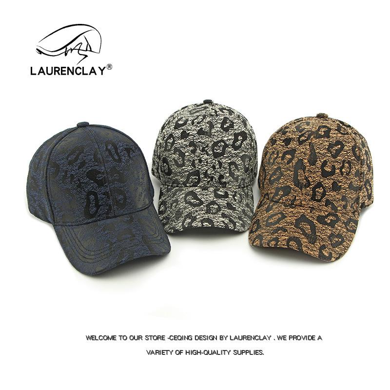 Spring new hard top baseball cap women's outdoor sunscreen visor personalized leopard print cap street men's trendy hat