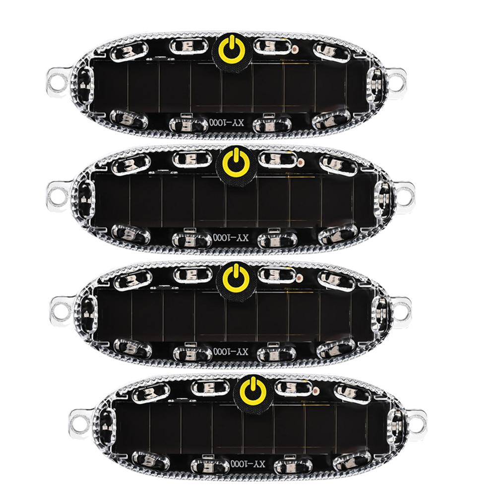 Kebidumei Luz de Advertencia Solar Intermitente LED de Advertencia de Seguridad Intermitente Por Luz Estroboscópica Lámpara de Estacionamiento Automático Luz de Advertencia Trasera