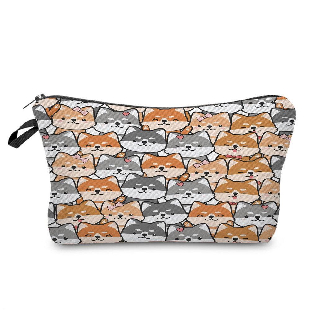 Women Cat Print Cosmetic Bag Toiletries Organize Travel Storage Case  6433 KTB