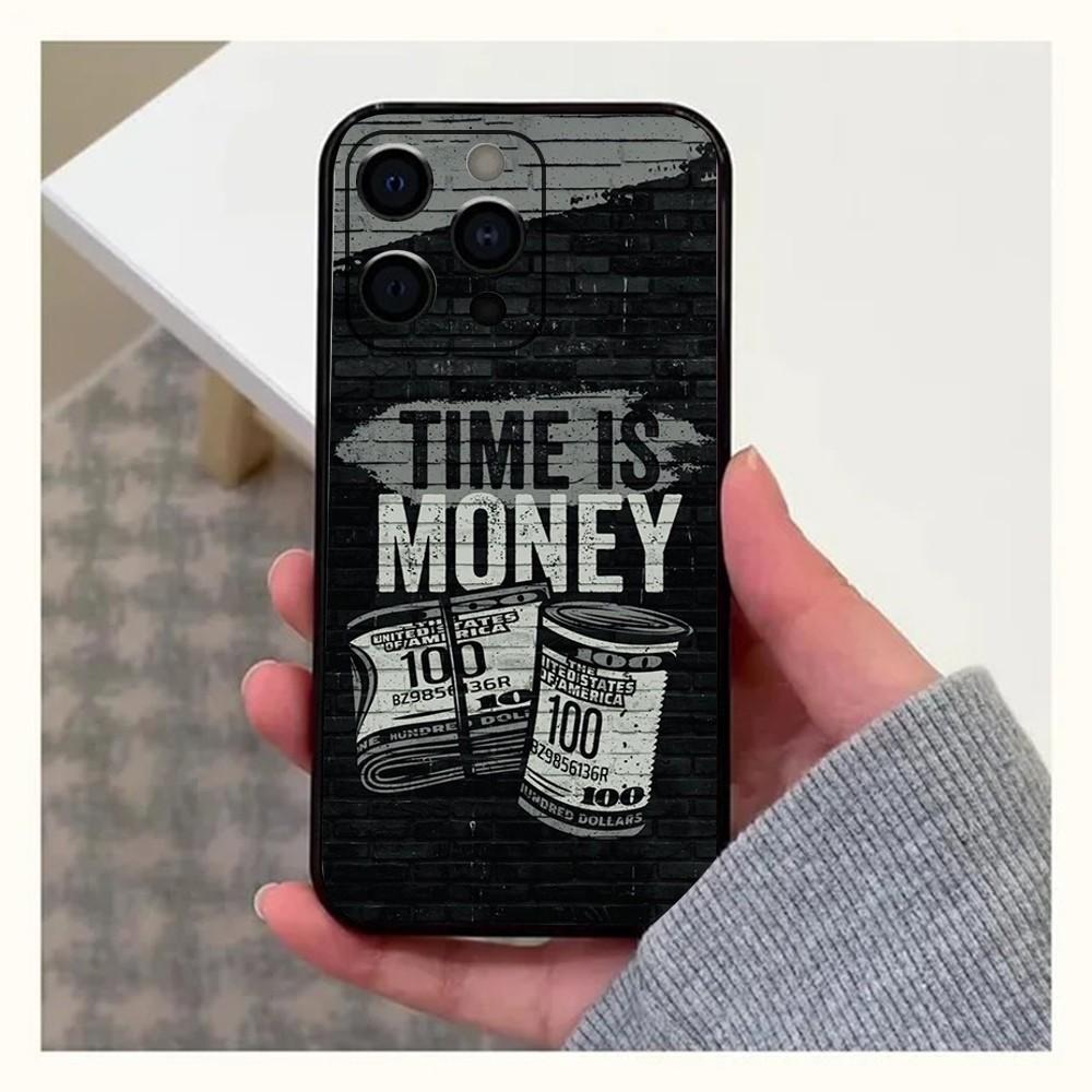 Money Gold Cash Art Design Phone Case For Apple iPhone 15,14,13,12,11,Pro,X,XS,Max,XR,Plus,Mini Soft Black Cover