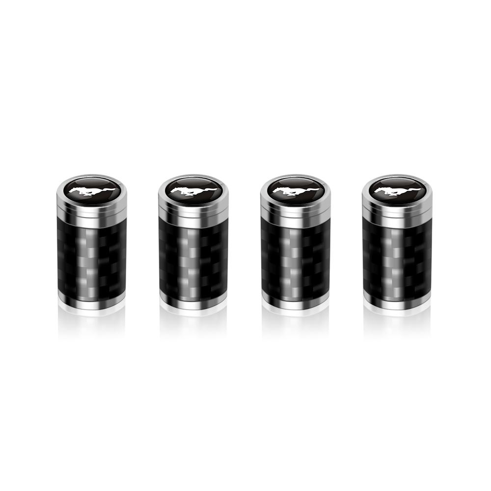 4Pcs Carbon Fiber Car Wheel Tire Valve Stem Air Cap Auto Decoration For Ford Fiesta Focus 2 Mk3 Mondeo Mk4 Ranger Kuga Mustang