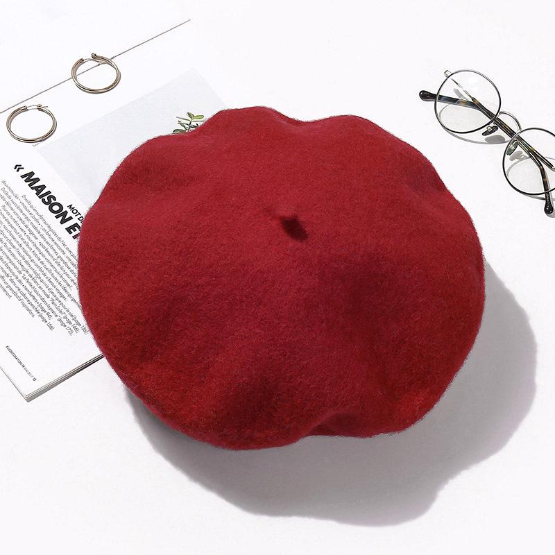 Women's Retro Wool Beret - Autumn/Winter Korean Style Pumpkin Painter Hat