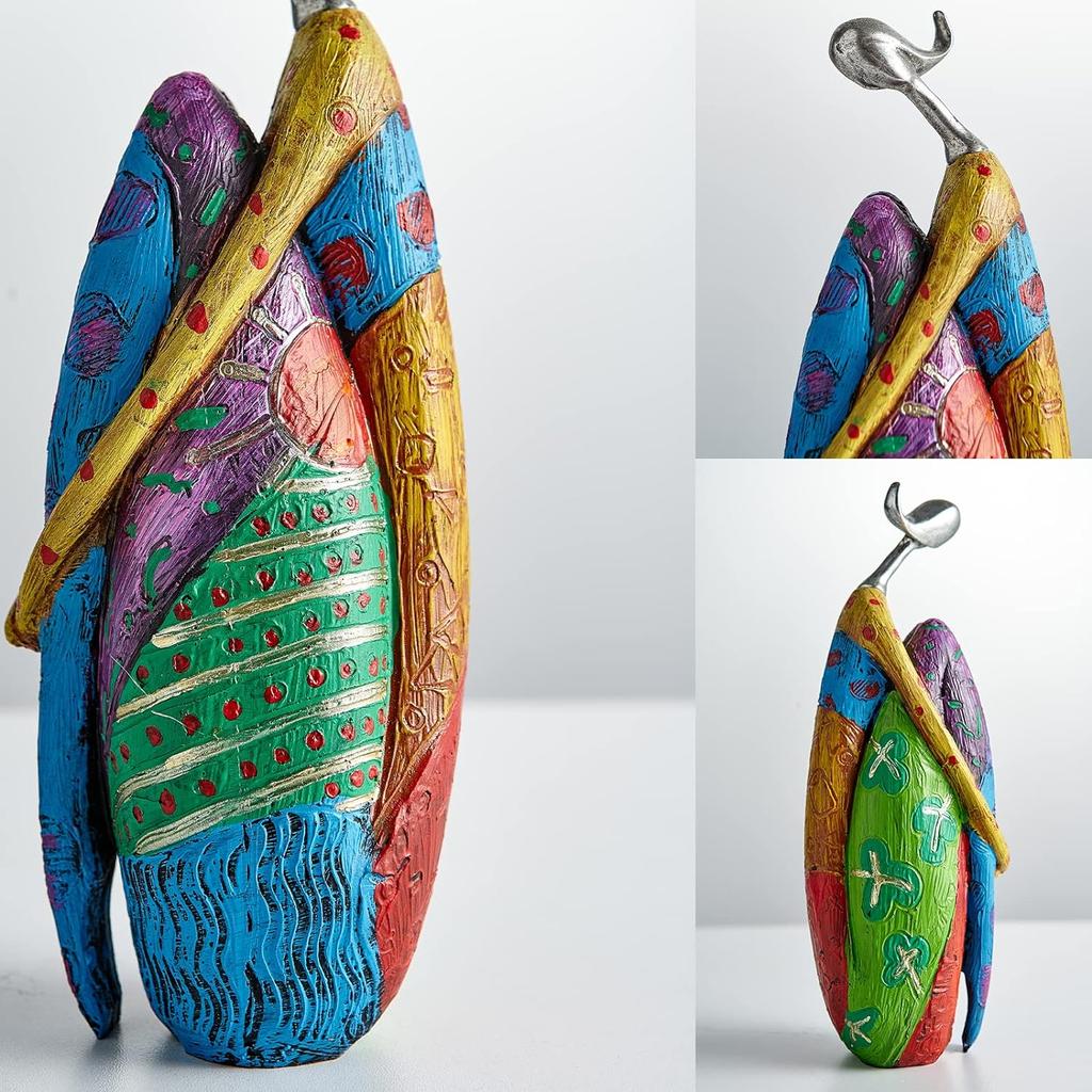 Art Female Sculpture Figurines, Abstract Woman Statue For Home Decor, Colorful Decorations For Living Room Shelf Office Cabinet