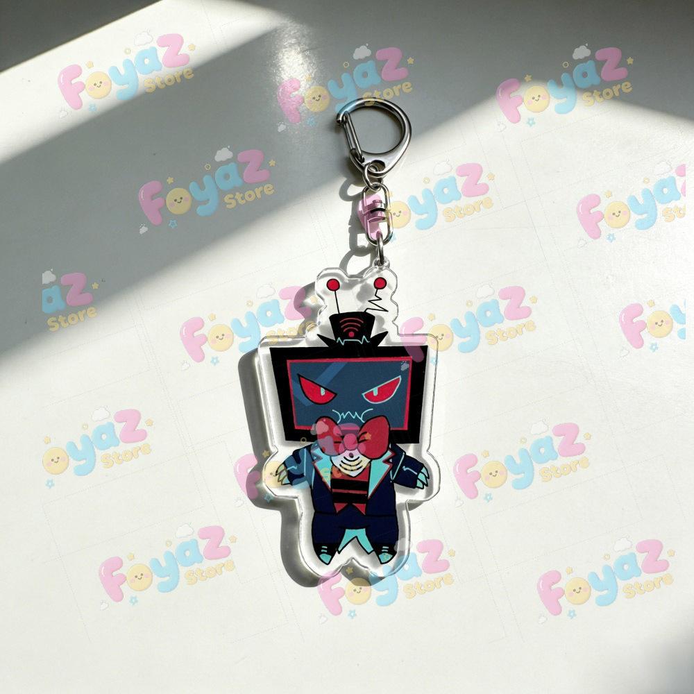 Cool Cartoon Chibi Alastor Vox Keychain Vox Fan Gift Vox Standee