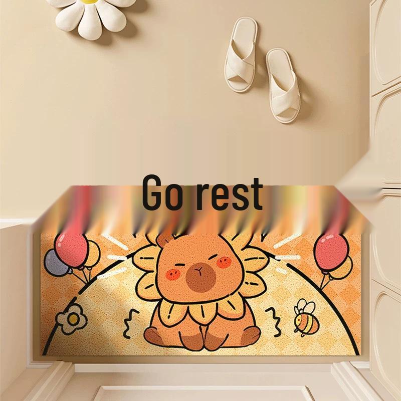 Striped Dog Loop Pile Doormat - Anti-Slip, Mud-Resistant, Durable Entrance Mat Rug 40*60cm